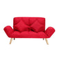 Contemporary Upholstered Chaise Lounge Recessed Arms Chaise Lounge 50"L x 26"W x 31"H Red Clearhalo 'Chairs & Seating' 'Chaise Lounge' 'chaise_lounge' 'furn' 'furn_chaise_lounge' 'Furniture' 'Living Room Furniture' 7606818