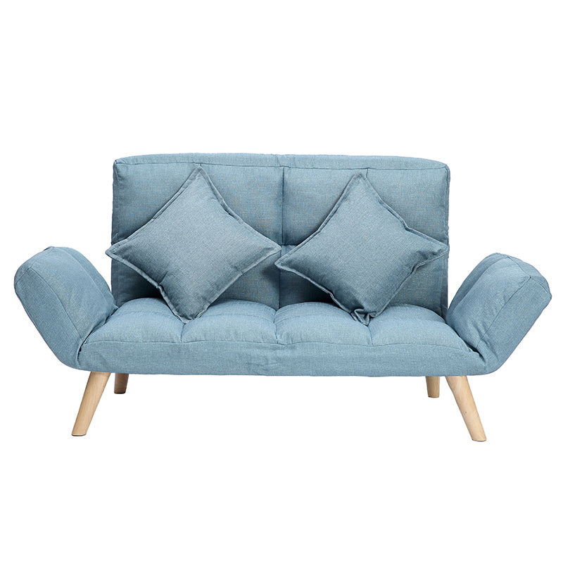 Contemporary Upholstered Chaise Lounge Recessed Arms Chaise Lounge 50"L x 26"W x 31"H Lake Blue Clearhalo 'Chairs & Seating' 'Chaise Lounge' 'chaise_lounge' 'furn' 'furn_chaise_lounge' 'Furniture' 'Living Room Furniture' 7606822