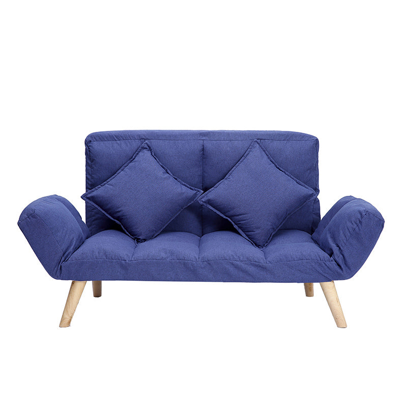 Contemporary Upholstered Chaise Lounge Recessed Arms Chaise Lounge 50"L x 26"W x 31"H Navy Blue Clearhalo 'Chairs & Seating' 'Chaise Lounge' 'chaise_lounge' 'furn' 'furn_chaise_lounge' 'Furniture' 'Living Room Furniture' 7606823