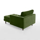 Contemporary Upholstered Chaise Lounge Square Arms Chaise in Green/Blue Clearhalo 'Chairs & Seating' 'Chaise Lounge' 'chaise_lounge' 'furn' 'furn_chaise_lounge' 'Furniture' 'Living Room Furniture' 7606831
