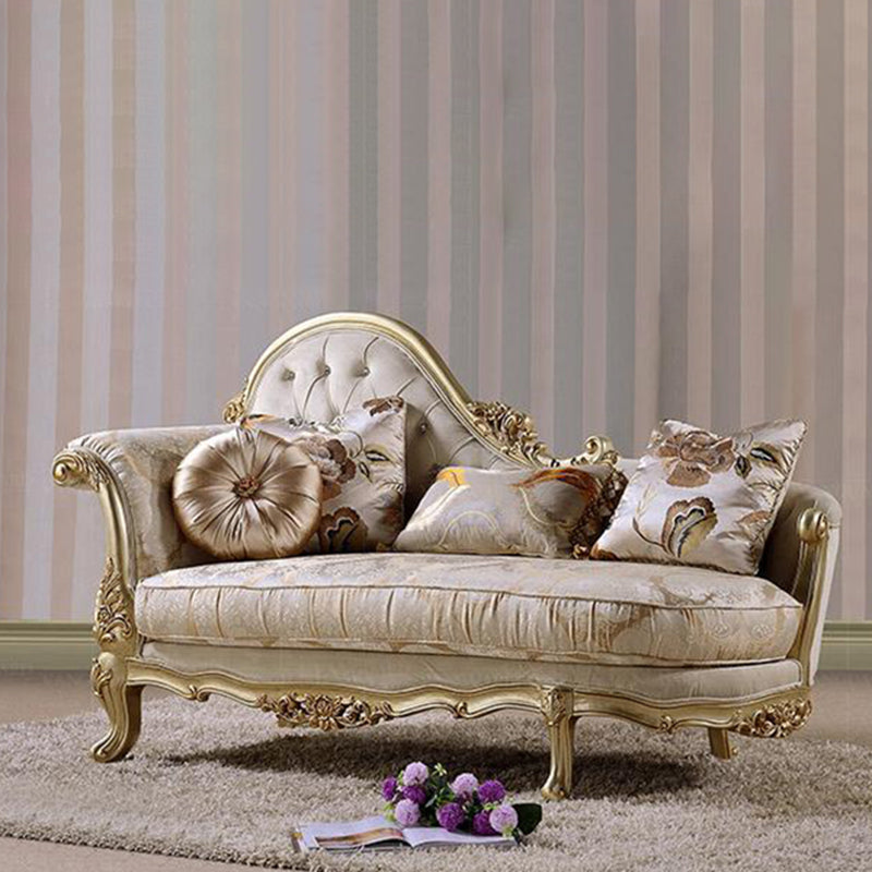 Glam Upholstered Chaise Lounge Couch Wood Chaise Lounge Chair Clearhalo 'Chairs & Seating' 'Chaise Lounge' 'chaise_lounge' 'furn' 'furn_chaise_lounge' 'Furniture' 'Living Room Furniture' 7606853