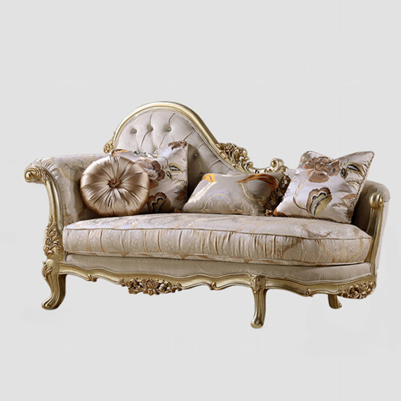 Glam Upholstered Chaise Lounge Couch Wood Chaise Lounge Chair Cotton Clearhalo 'Chairs & Seating' 'Chaise Lounge' 'chaise_lounge' 'furn' 'furn_chaise_lounge' 'Furniture' 'Living Room Furniture' 7606855