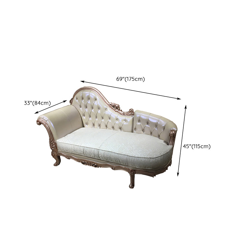 Glam Upholstered Chaise Lounge Couch Wood Chaise Lounge Chair Clearhalo 'Chairs & Seating' 'Chaise Lounge' 'chaise_lounge' 'furn' 'furn_chaise_lounge' 'Furniture' 'Living Room Furniture' 7606864