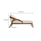 Divano chaise longue scandinavo imbottito. Poltrona chaise longue a due braccioli in beige