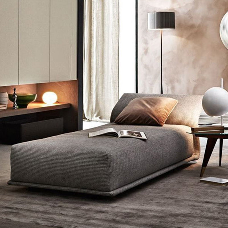 Chaise longue rembourrée contemporaine avec accoudoirs