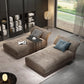 Chaise longue rembourrée contemporaine avec accoudoirs