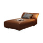 Chaise longue rembourrée contemporaine avec accoudoirs