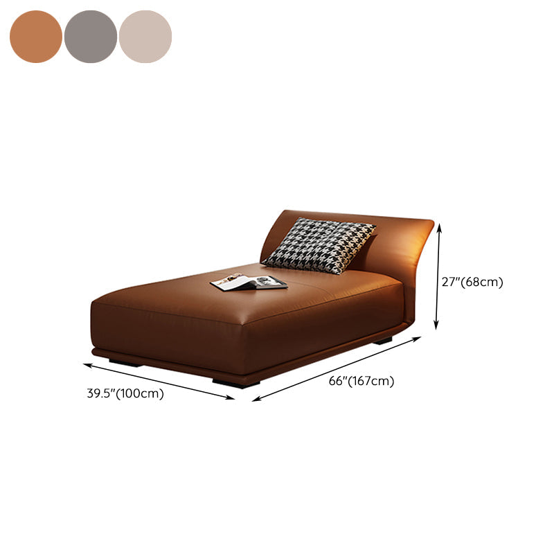 Chaise longue rembourrée contemporaine avec accoudoirs