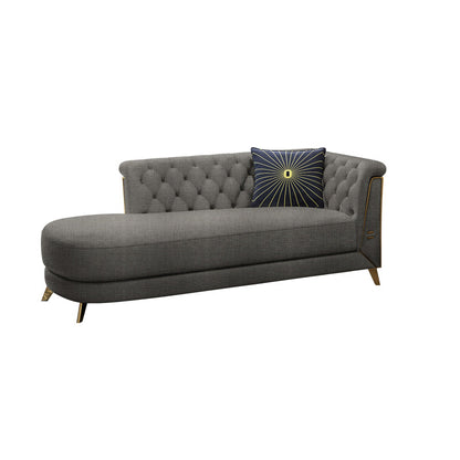Chaise longue moderna imbottita con braccioli arrotolati