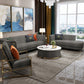 Chaise longue moderna imbottita con braccioli arrotolati