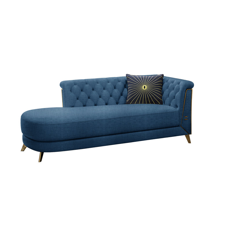 Chaise longue moderna imbottita con braccioli arrotolati