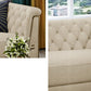 Chaise longue moderna imbottita con braccioli arrotolati