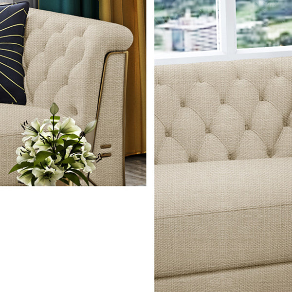 Chaise longue moderna imbottita con braccioli arrotolati