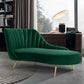 Glam Upholstered Velvet Chaise Lounge Couch Metal Chaise Lounge Chair Green Clearhalo 'Chairs & Seating' 'Chaise Lounge' 'chaise_lounge' 'furn' 'furn_chaise_lounge' 'Furniture' 'Living Room Furniture' 7606947