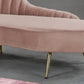 Glam Upholstered Velvet Chaise Lounge Couch Metal Chaise Lounge Chair Clearhalo 'Chairs & Seating' 'Chaise Lounge' 'chaise_lounge' 'furn' 'furn_chaise_lounge' 'Furniture' 'Living Room Furniture' 7606954