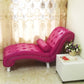 Scandinavian Upholstered Chaise Lounge Couch Armless Chaise Lounge Chair Rose Red Faux Leather Clearhalo 'Chairs & Seating' 'Chaise Lounge' 'chaise_lounge' 'furn' 'furn_chaise_lounge' 'Furniture' 'Living Room Furniture' 7606976