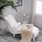 Scandinavian Upholstered Chaise Lounge Couch Armless Chaise Lounge Chair Off-White Velvet Clearhalo 'Chairs & Seating' 'Chaise Lounge' 'chaise_lounge' 'furn' 'furn_chaise_lounge' 'Furniture' 'Living Room Furniture' 7606983