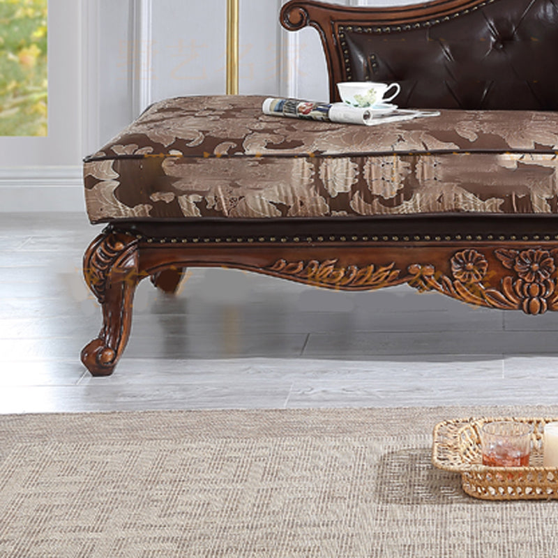 Traditional Upholstered Chaise Lounge Couch Fabric Chaise Lounge Chair with Arms Clearhalo 'Chairs & Seating' 'Chaise Lounge' 'chaise_lounge' 'furn' 'furn_chaise_lounge' 'Furniture' 'Living Room Furniture' 7606996