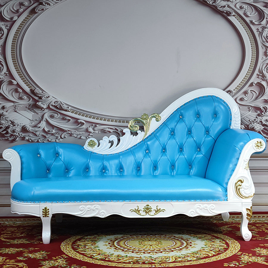 Traditional Upholstered Chaise Lounge Couch with Arms Chaise Lounge Chair Blue Clearhalo 'Chairs & Seating' 'Chaise Lounge' 'chaise_lounge' 'furn' 'furn_chaise_lounge' 'Furniture' 'Living Room Furniture' 7607008