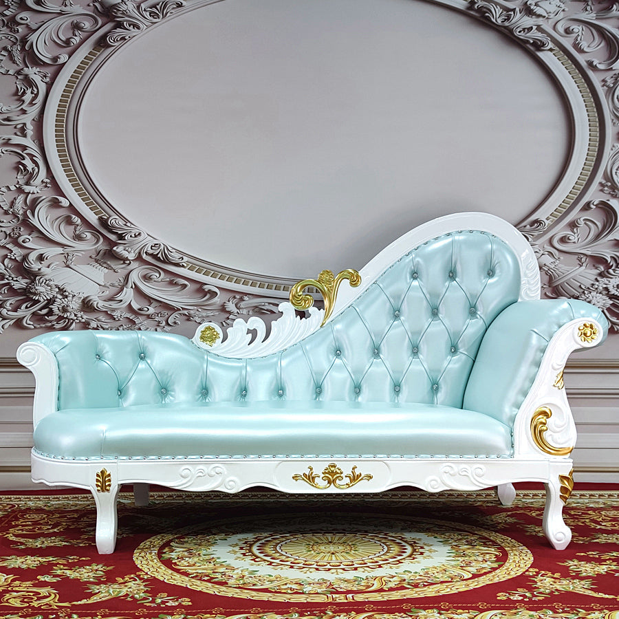 Traditional Upholstered Chaise Lounge Couch with Arms Chaise Lounge Chair Light Blue Clearhalo 'Chairs & Seating' 'Chaise Lounge' 'chaise_lounge' 'furn' 'furn_chaise_lounge' 'Furniture' 'Living Room Furniture' 7607009