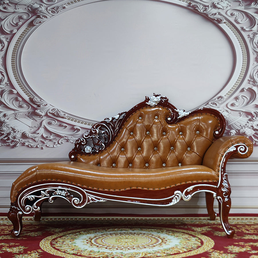 Traditional Upholstered Chaise Lounge Couch with Arms Chaise Lounge Chair Coffee Clearhalo 'Chairs & Seating' 'Chaise Lounge' 'chaise_lounge' 'furn' 'furn_chaise_lounge' 'Furniture' 'Living Room Furniture' 7607020