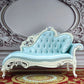 Traditional Upholstered Chaise Lounge Couch with Arms Chaise Lounge Chair White-Blue Clearhalo 'Chairs & Seating' 'Chaise Lounge' 'chaise_lounge' 'furn' 'furn_chaise_lounge' 'Furniture' 'Living Room Furniture' 7607027
