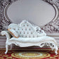 Traditional Upholstered Chaise Lounge Couch with Arms Chaise Lounge Chair White-Silver Clearhalo 'Chairs & Seating' 'Chaise Lounge' 'chaise_lounge' 'furn' 'furn_chaise_lounge' 'Furniture' 'Living Room Furniture' 7607028