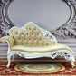 Traditional Upholstered Chaise Lounge Couch with Arms Chaise Lounge Chair Silvery White Clearhalo 'Chairs & Seating' 'Chaise Lounge' 'chaise_lounge' 'furn' 'furn_chaise_lounge' 'Furniture' 'Living Room Furniture' 7607031