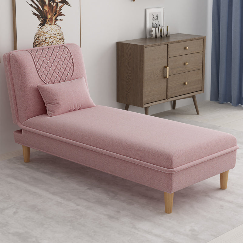Contemporary Upholstered Chaise Lounge Couch Armless Chaise Lounge Chair Pink Clearhalo 'Chairs & Seating' 'Chaise Lounge' 'chaise_lounge' 'furn' 'furn_chaise_lounge' 'Furniture' 'Living Room Furniture' 7607055