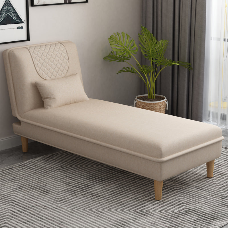Contemporary Upholstered Chaise Lounge Couch Armless Chaise Lounge Chair Beige Clearhalo 'Chairs & Seating' 'Chaise Lounge' 'chaise_lounge' 'furn' 'furn_chaise_lounge' 'Furniture' 'Living Room Furniture' 7607058