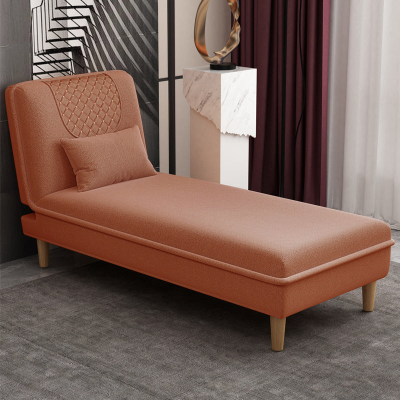 Contemporary Upholstered Chaise Lounge Couch Armless Chaise Lounge Chair Orange Yellow Clearhalo 'Chairs & Seating' 'Chaise Lounge' 'chaise_lounge' 'furn' 'furn_chaise_lounge' 'Furniture' 'Living Room Furniture' 7607061