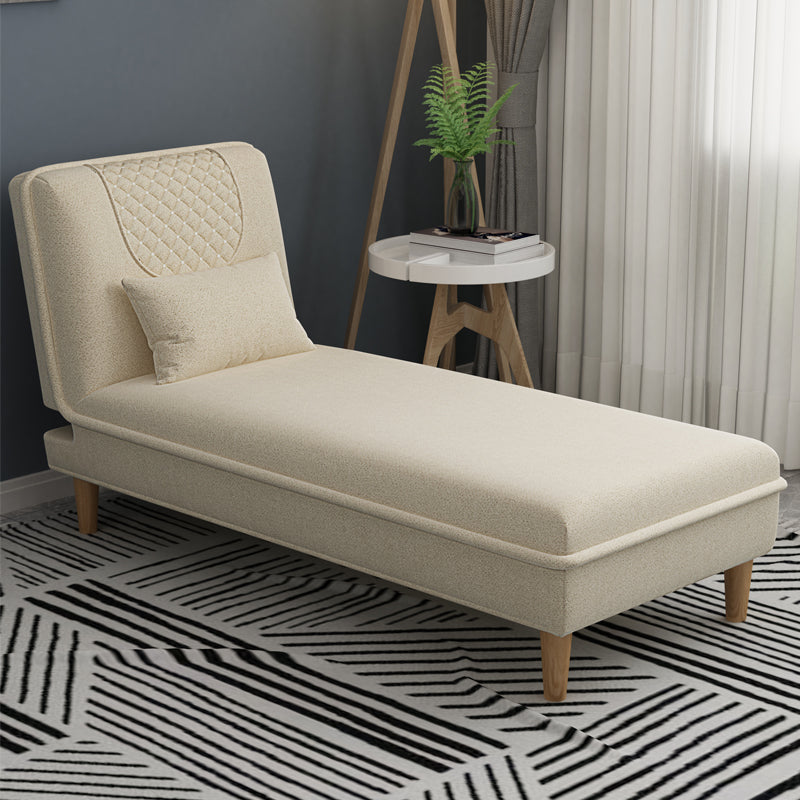 Contemporary Upholstered Chaise Lounge Couch Armless Chaise Lounge Chair Off-White Clearhalo 'Chairs & Seating' 'Chaise Lounge' 'chaise_lounge' 'furn' 'furn_chaise_lounge' 'Furniture' 'Living Room Furniture' 7607065