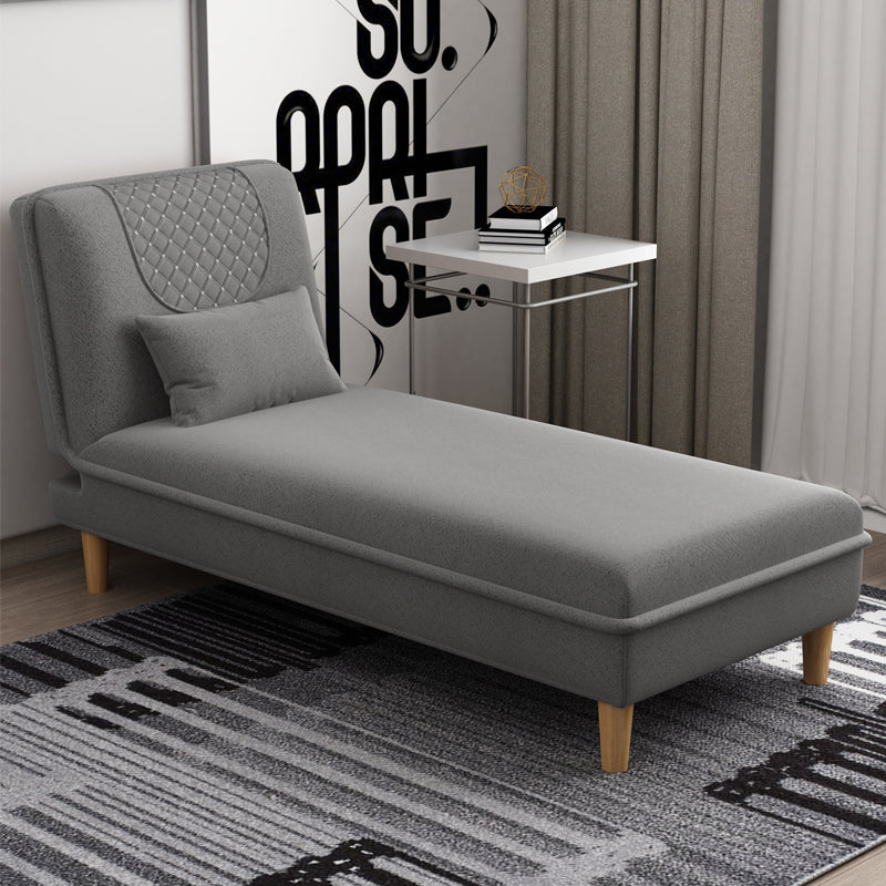 Contemporary Upholstered Chaise Lounge Couch Armless Chaise Lounge Chair Medium Grey Clearhalo 'Chairs & Seating' 'Chaise Lounge' 'chaise_lounge' 'furn' 'furn_chaise_lounge' 'Furniture' 'Living Room Furniture' 7607067