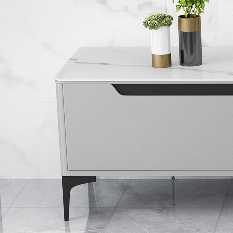 Stone TV Media Console Contemporary Stand Console with 3 Drawers Clearhalo 'furn' 'furn_tv_stands_entertainment_centers' 'Furniture' 'Living Room Furniture' 'TV Stands & Entertainment Centers' 'TV Stands & Media Storage Furniture' 'tv_stands_entertainment_centers' 7608994