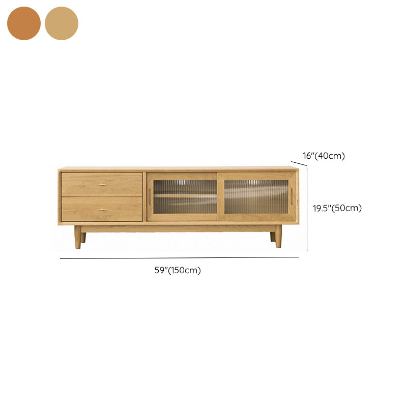 Scandinavian Media Console Wooden TV Media Console with Drawers Clearhalo 'furn' 'furn_tv_stands_entertainment_centers' 'Furniture' 'Living Room Furniture' 'TV Stands & Entertainment Centers' 'TV Stands & Media Storage Furniture' 'tv_stands_entertainment_centers' 7609031