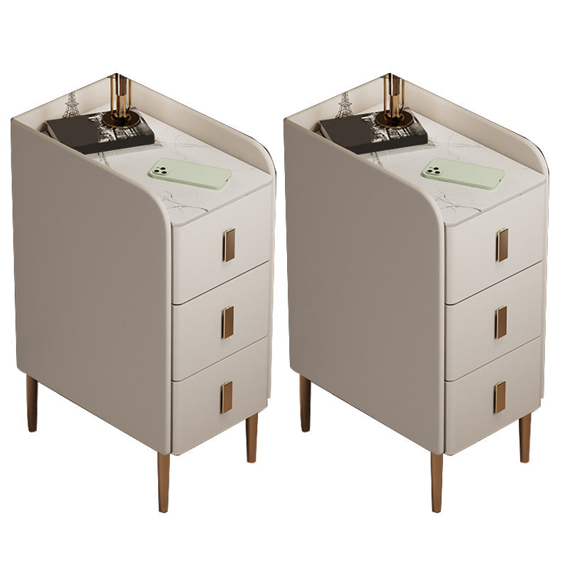 Steinbett Nachttisch Klassiker Glam -Nachtschrank für Schlafzimmer