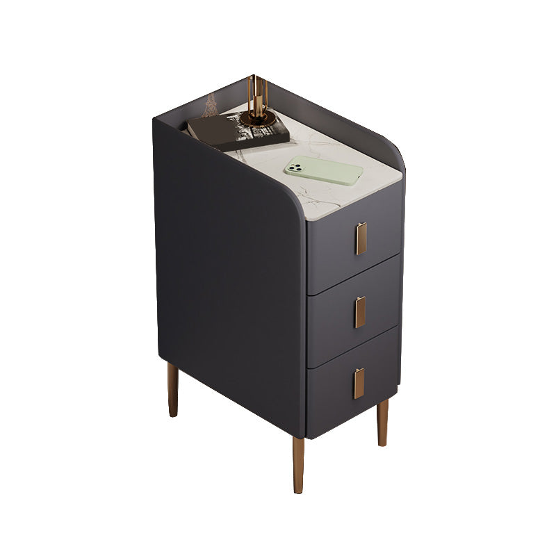 Steinbett Nachttisch Klassiker Glam -Nachtschrank für Schlafzimmer