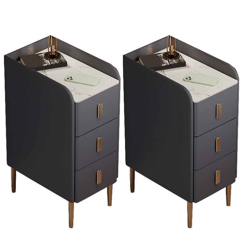 Steinbett Nachttisch Klassiker Glam -Nachtschrank für Schlafzimmer