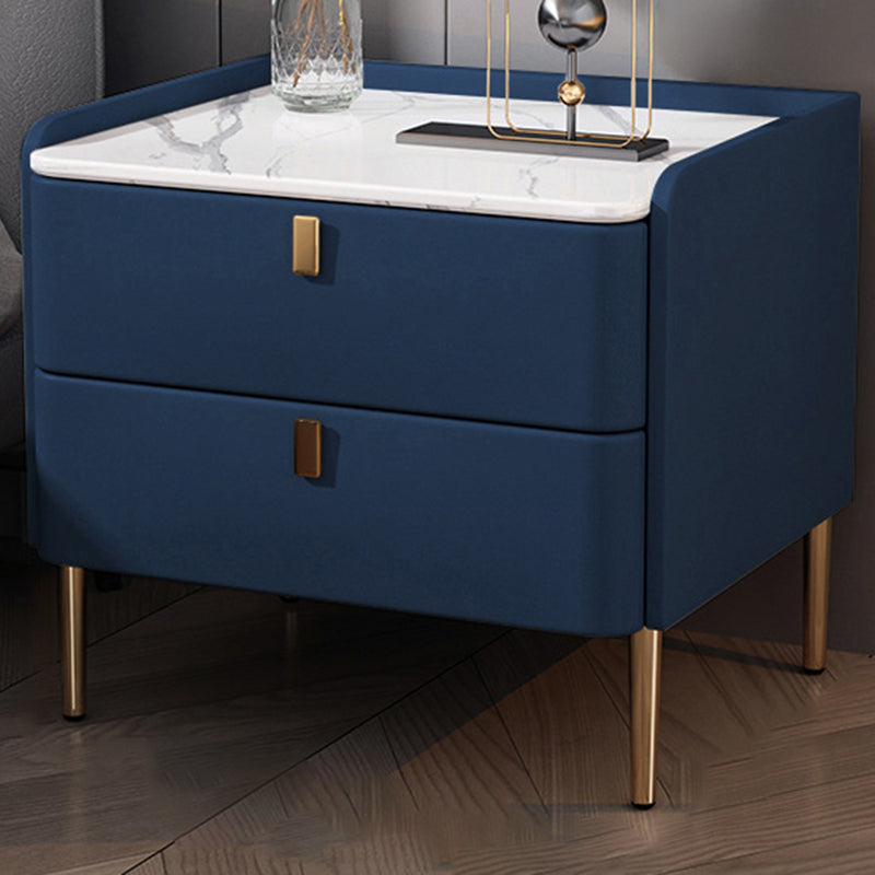 Cama de piedra mesita de noche de acento de glamour mesita de noche con cajones