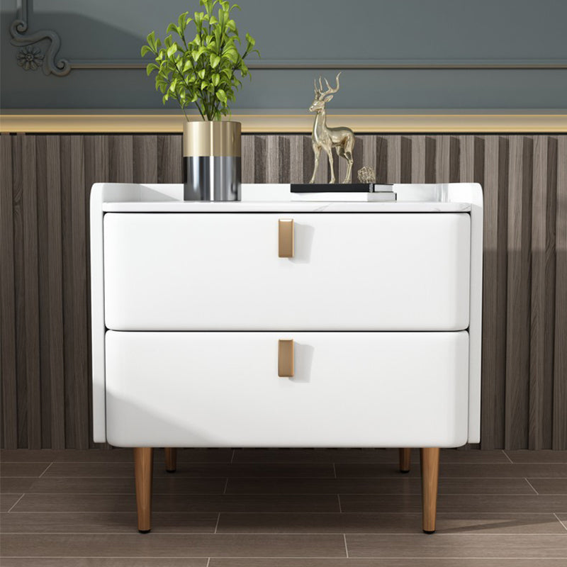 Cama de piedra mesita de noche de acento de glamour mesita de noche con cajones