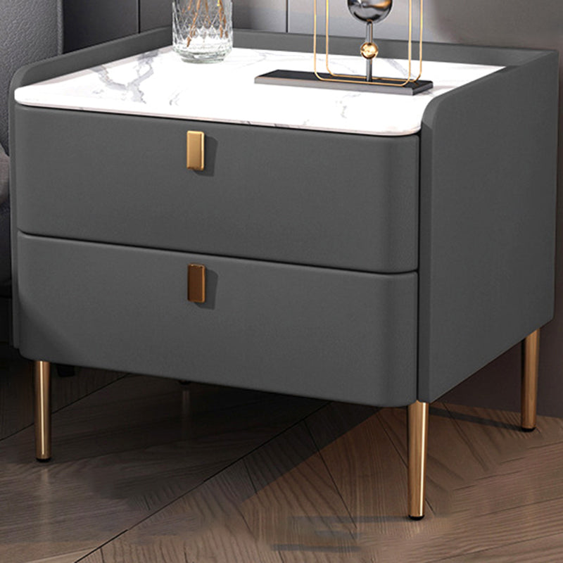 Cama de piedra mesita de noche de acento de glamour mesita de noche con cajones