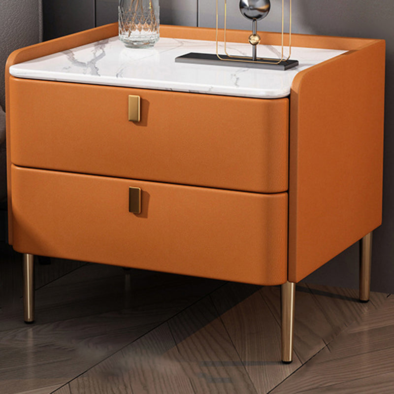 Cama de piedra mesita de noche de acento de glamour mesita de noche con cajones