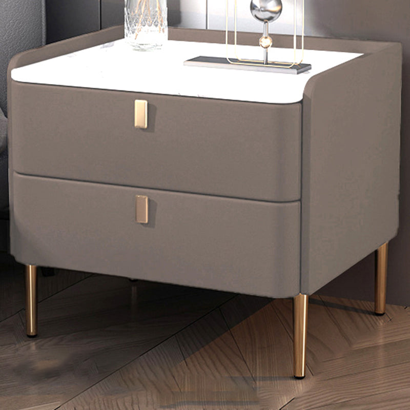 Cama de piedra mesita de noche de acento de glamour mesita de noche con cajones