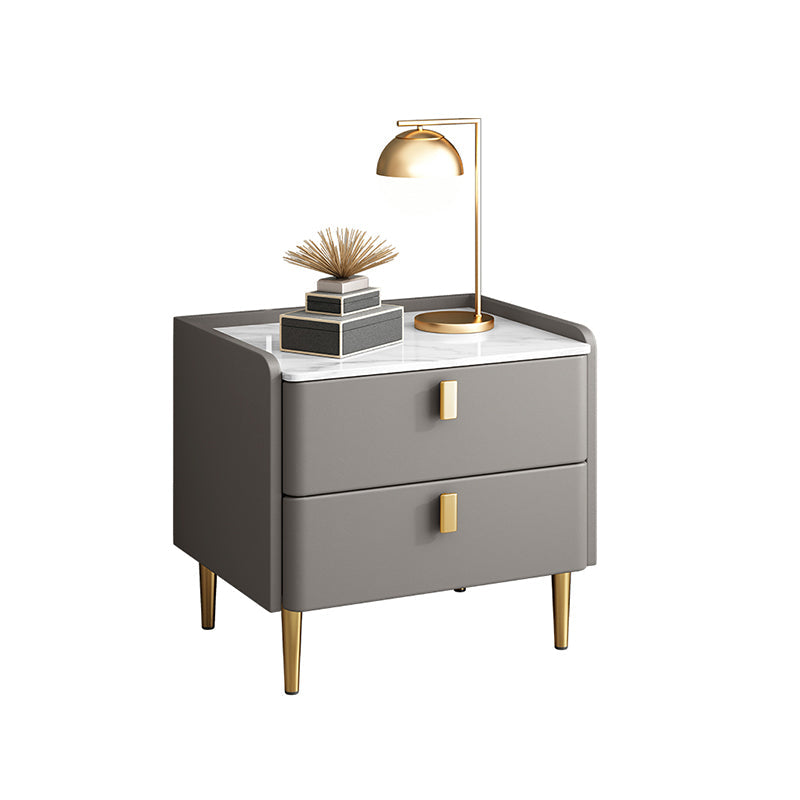 Cama de piedra mesita de noche de acento de glamour mesita de noche con cajones