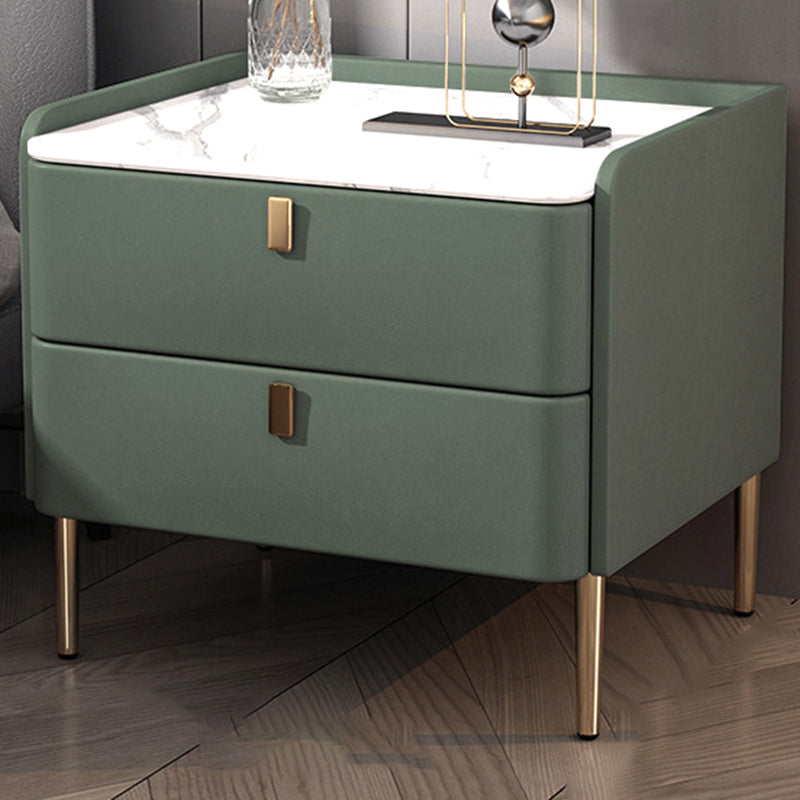 Cama de piedra mesita de noche de acento de glamour mesita de noche con cajones