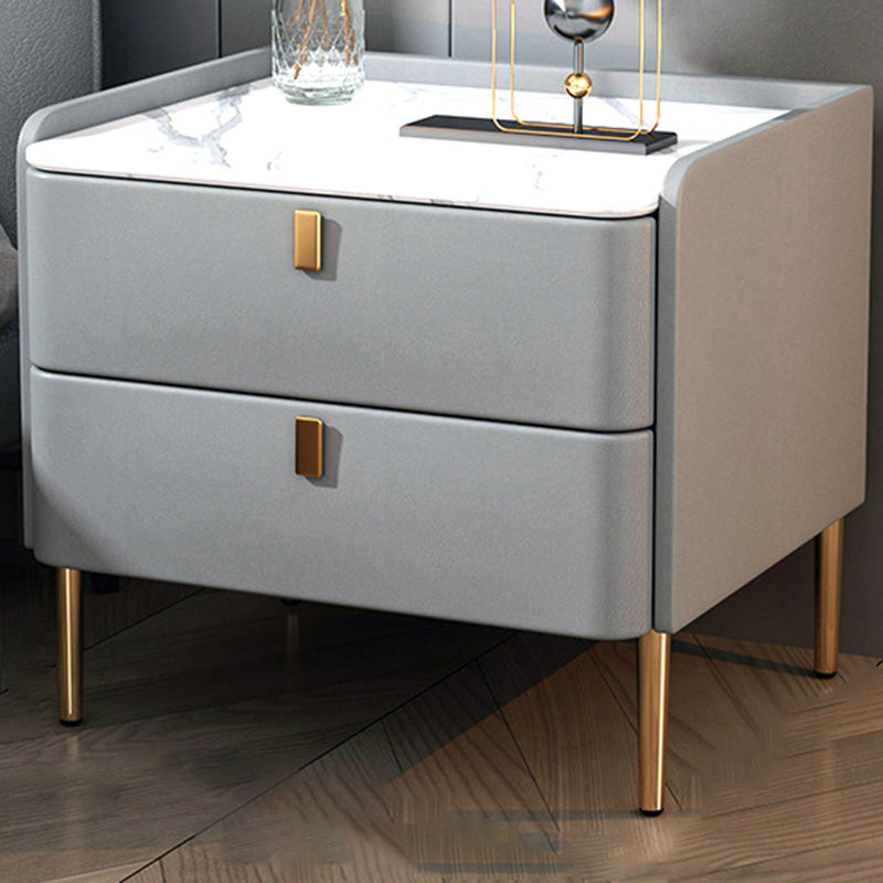 Cama de piedra mesita de noche de acento de glamour mesita de noche con cajones