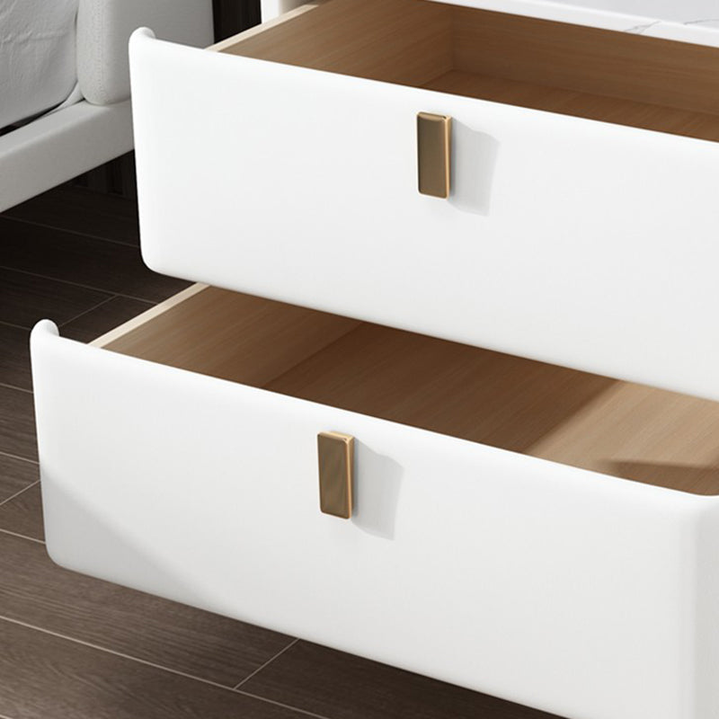 Cama de piedra mesita de noche de acento de glamour mesita de noche con cajones