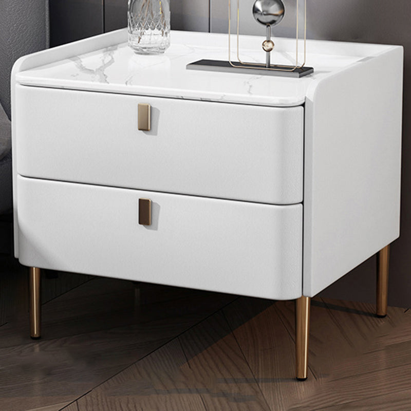 Cama de piedra mesita de noche de acento de glamour mesita de noche con cajones