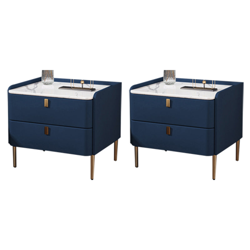 Cama de piedra mesita de noche de acento de glamour mesita de noche con cajones