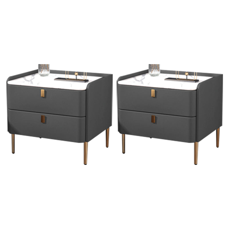 Cama de piedra mesita de noche de acento de glamour mesita de noche con cajones
